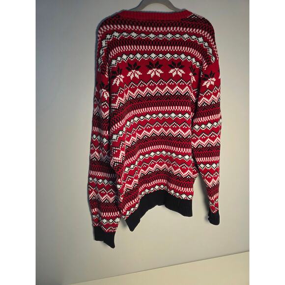 33 Degrees Plus Size 3XLT Ugly Christmas Sweater BOSTON TERRIER Dog Cozy Party - Picture 2 of 7